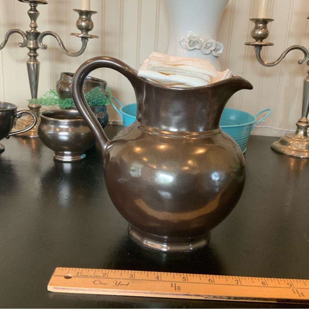 Juliska Large Pewter Water Pitcher  Pewter finish